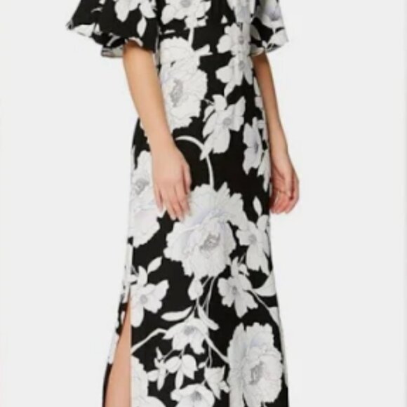 Truth & Fable Floral Keyhole Maxi Evening Dress With Side Slits - NWT - Picture 3 of 10